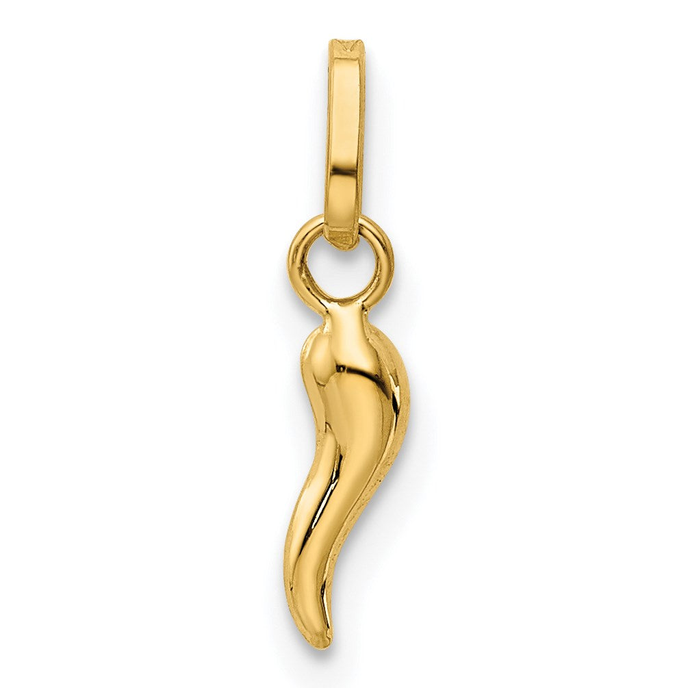 14k 3-D Italian Horn Charm