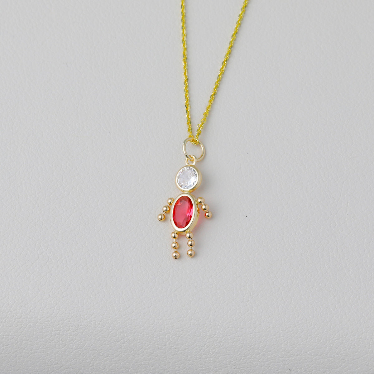 14k October Boy Synthetic Birthstone Charm