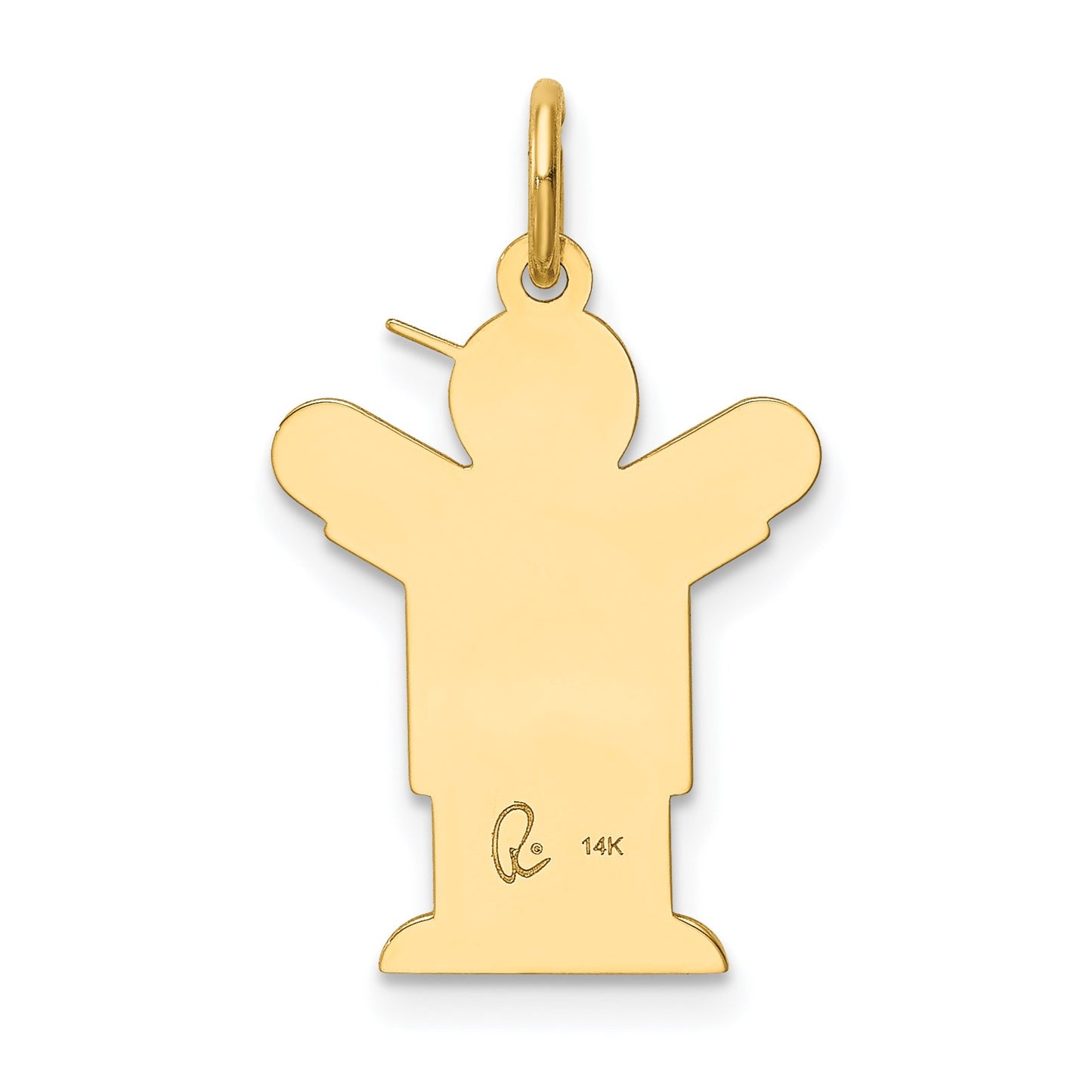 14k The Kids Small It's a Boy Engravable Love Charm