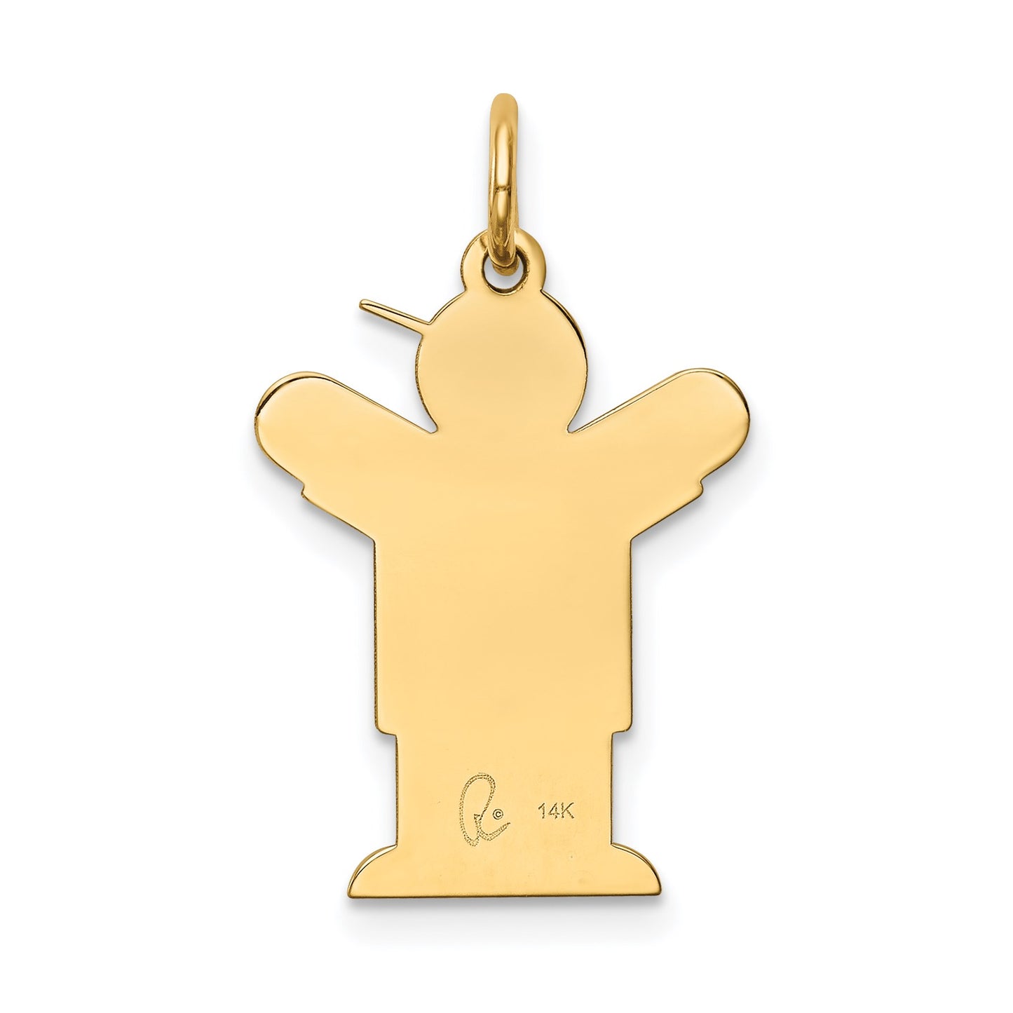 14k The Kids Small Patches Boy Engravable Love Charm