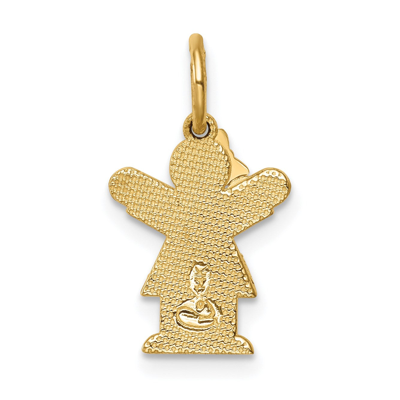 14k The Kids Mini Girl Love Charm