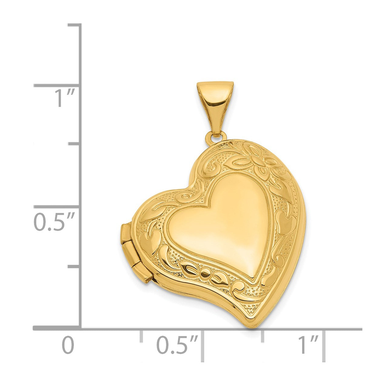 14k Fancy 20mm Heart Locket
