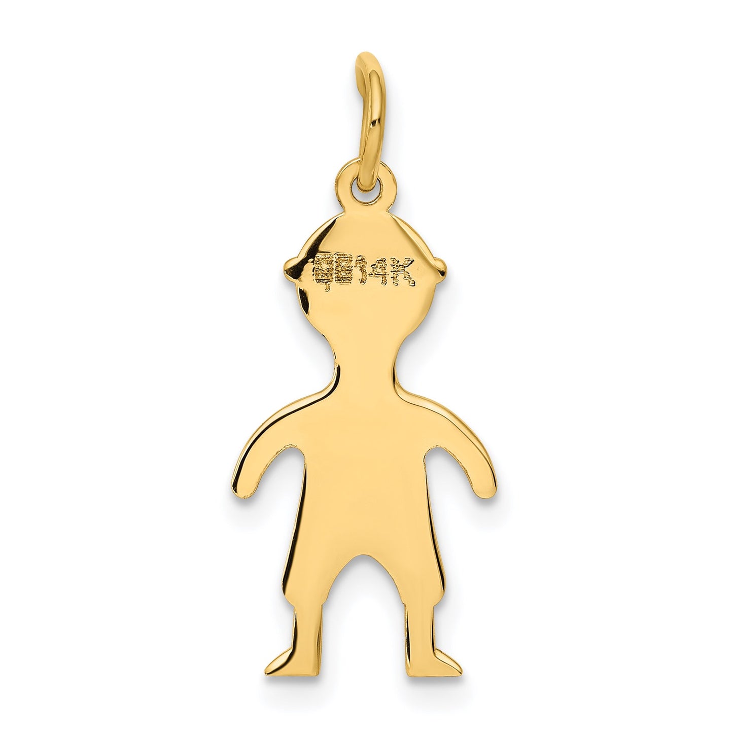 14k .018 Depth Engravable Boy Charm