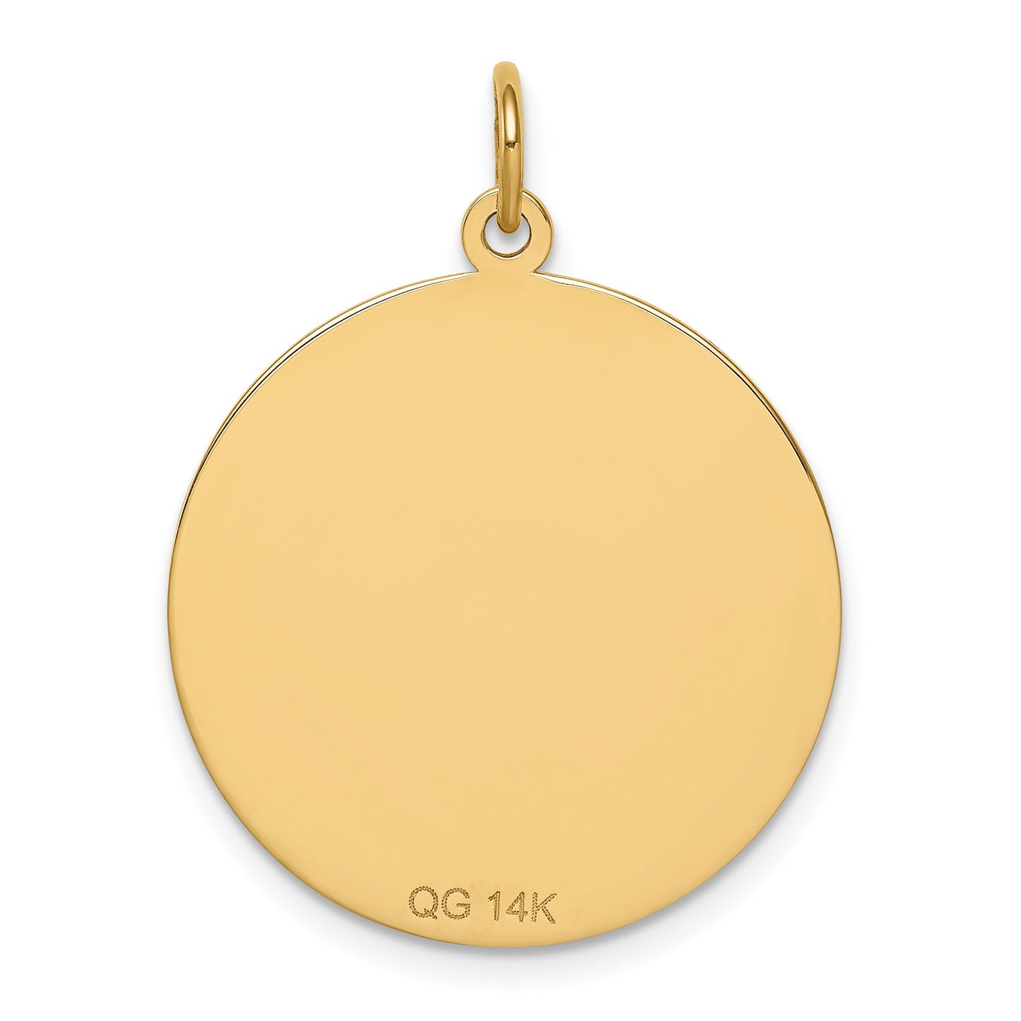 14k 22mm Round Non-enameled Medical Jewelry Pendant