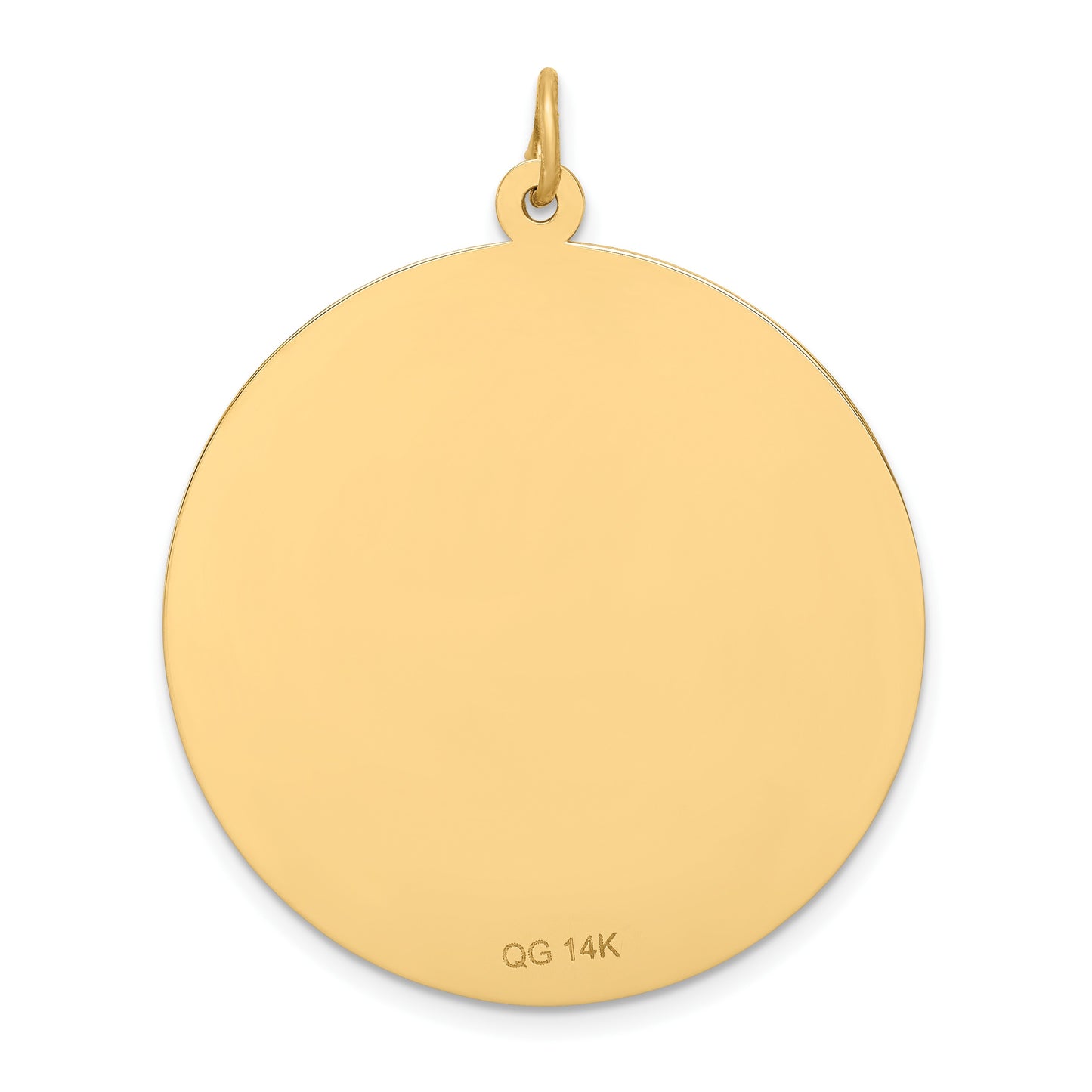 14k 32mm Round Non-enameled Medical Jewelry Pendant