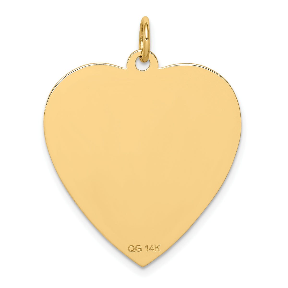 14k 24mm Heart-Shaped Red Enameled Medical Jewelry Pendant