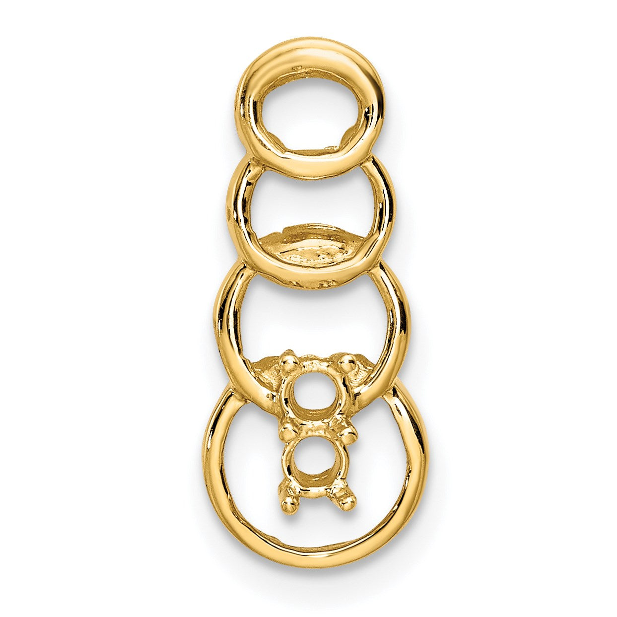 14k 2 Stone Family Pendant Mounting