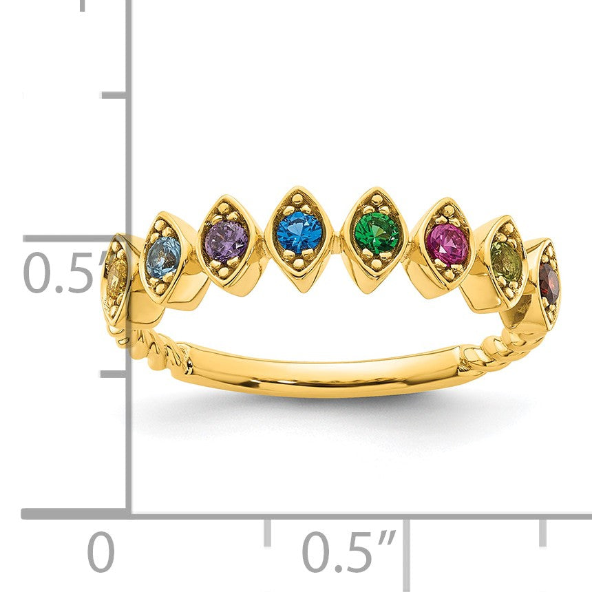 14k 8 Birthstone Mother's Ring Mounting
