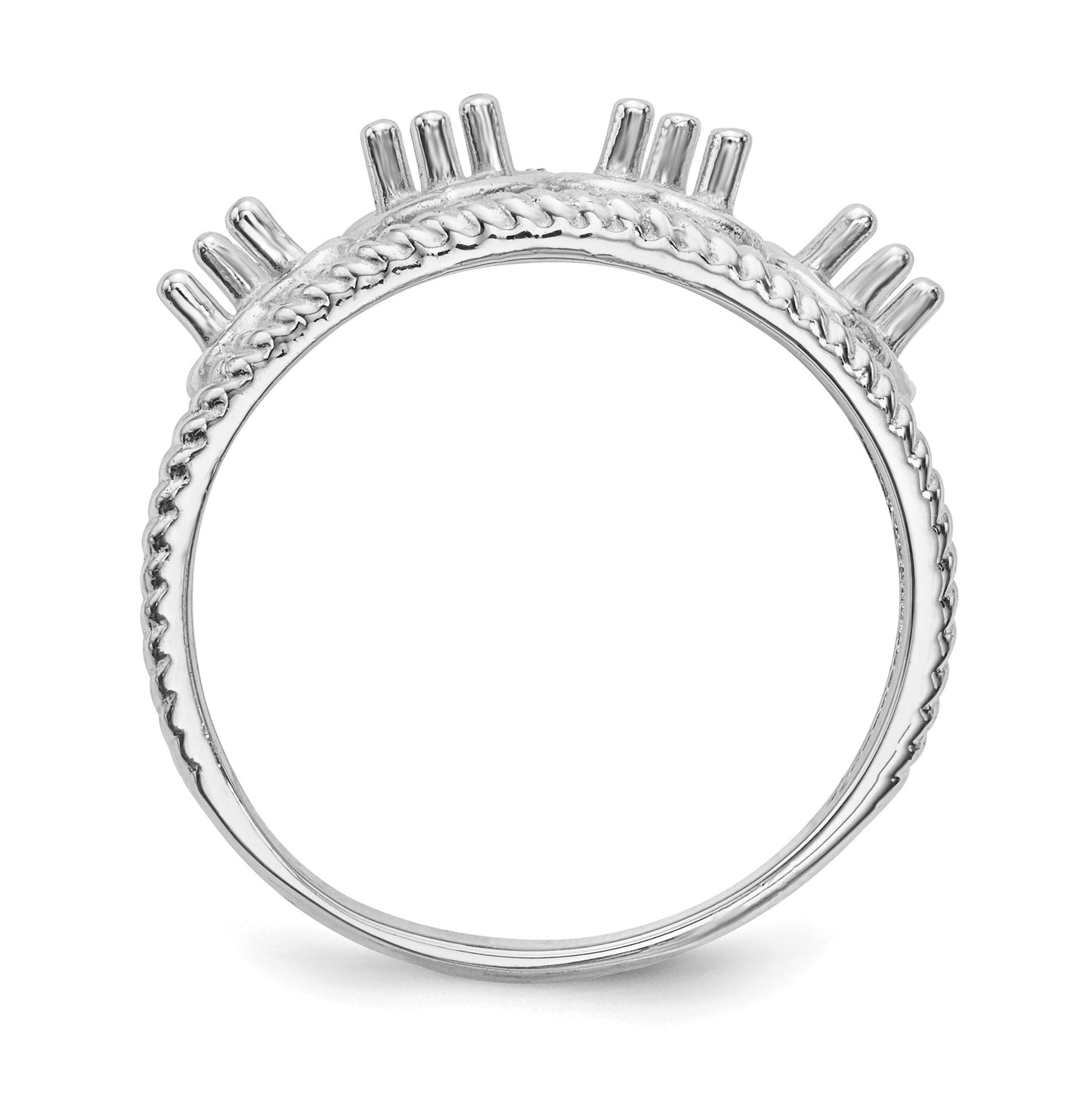 14k White Gold Family Jewelry Ring Mounting