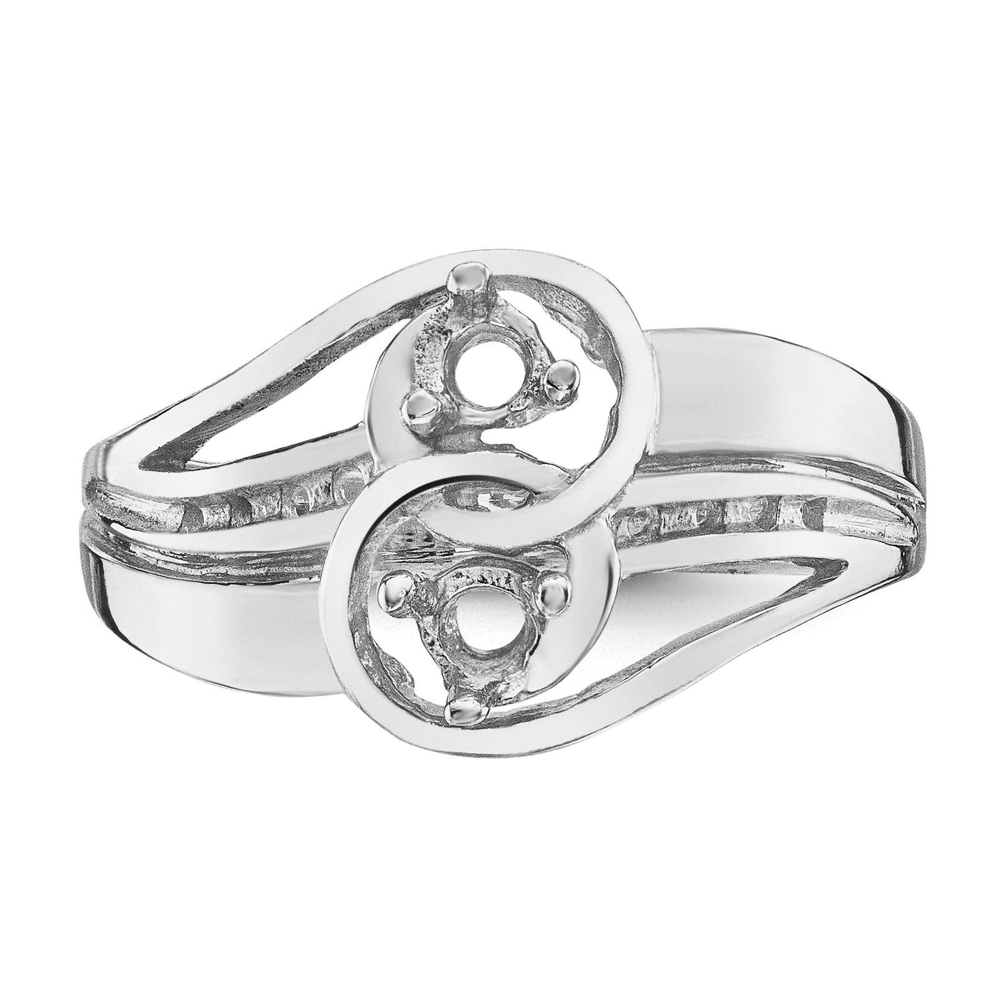 14k White Gold Family Jewelry Ring Mounting