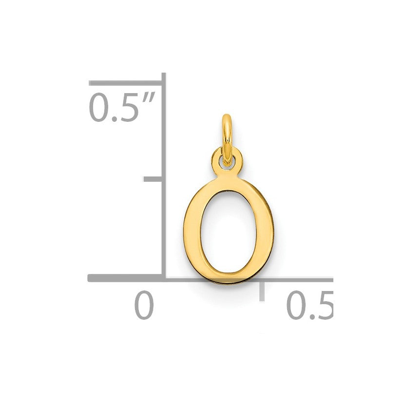 14ky Cutout Letter O Initial Pendant
