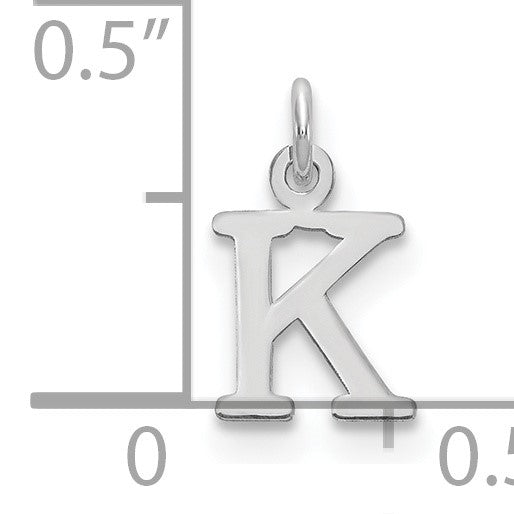 14kw Cutout Letter K Initial Pendant