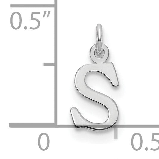 14kw Cutout Letter S Initial Pendant