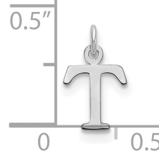 14kw Cutout Letter T Initial Pendant