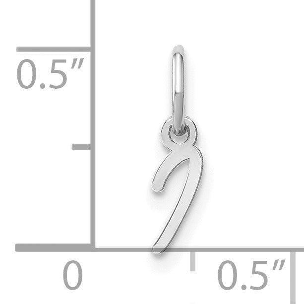 14KW Upper case Letter I Initial Charm