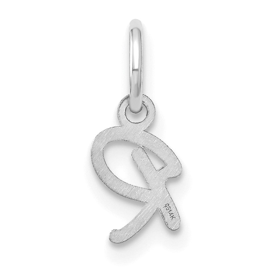 14KW Upper case Letter R Initial Charm