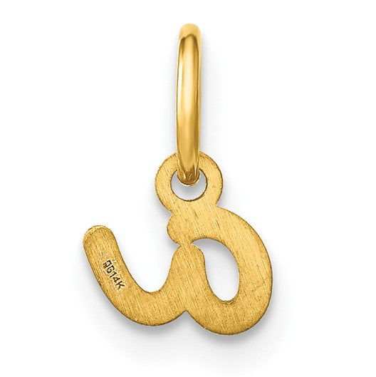 14KY Lower case Letter A Initial Charm