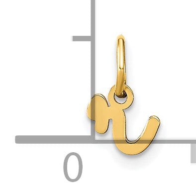 14KY Lower case Letter R Initial Charm