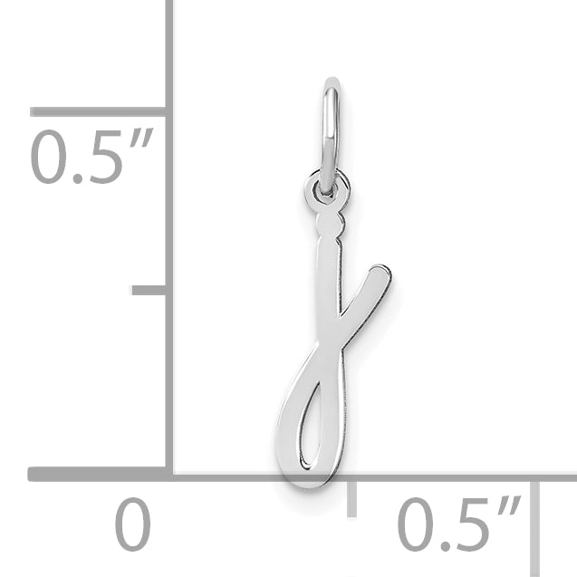 14KW Lower case Letter J Initial Charm