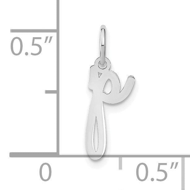 14KW Lower case Letter P Initial Charm