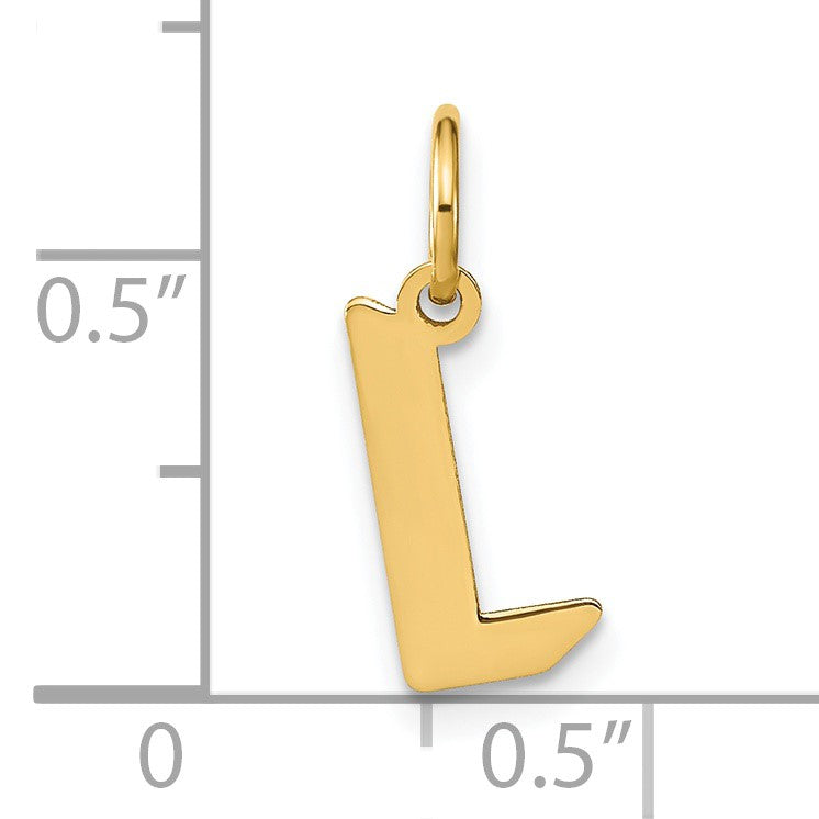 14KY Letter L Initial Pendant