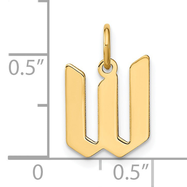 14KY Letter W Initial Pendant