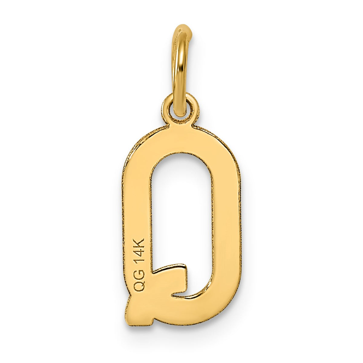 14ky Letter Q Initial Pendant