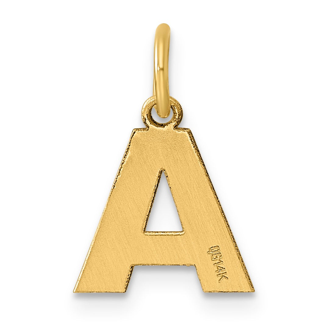 14ky Letter A Initial Pendant