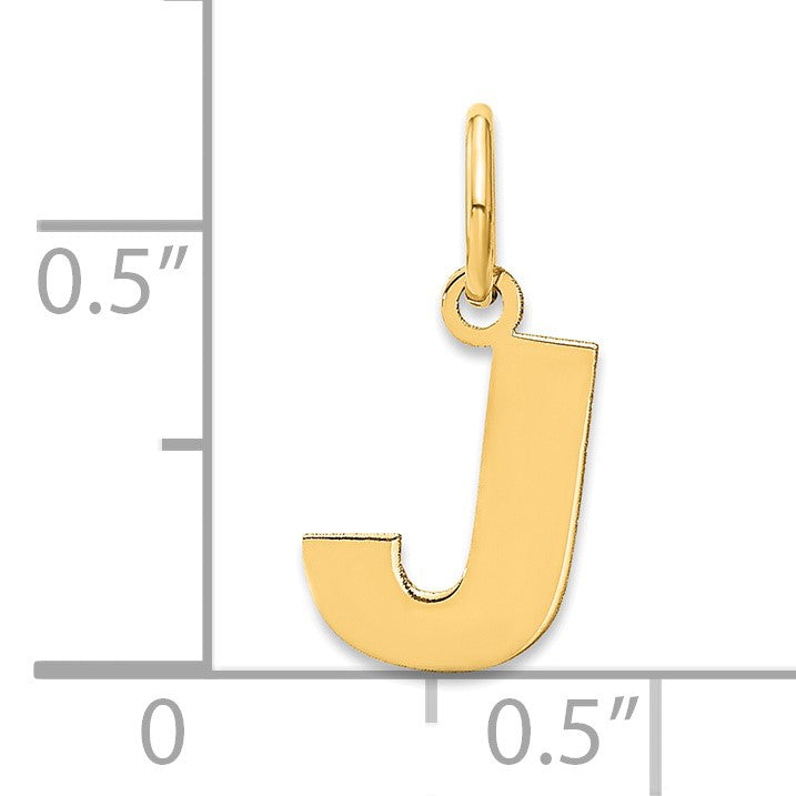 14ky Letter J Initial Pendant