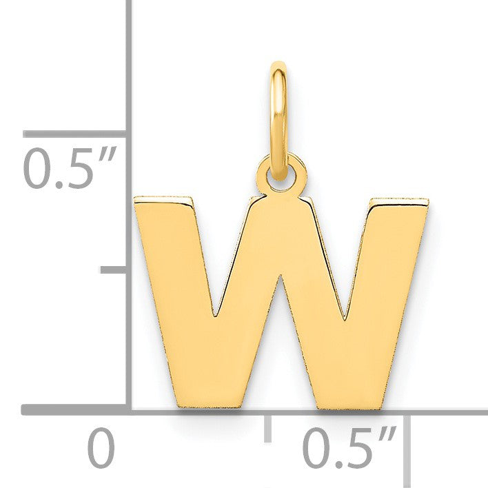 14ky Letter W Initial Pendant