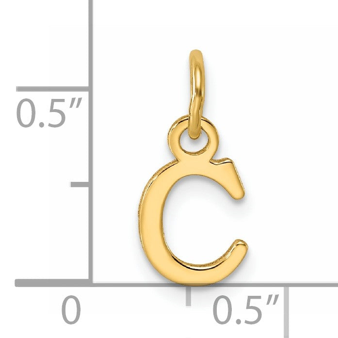 14ky Cutout Letter C Initial Pendant