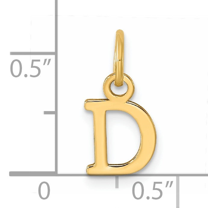 14ky Cutout Letter D Initial Pendant