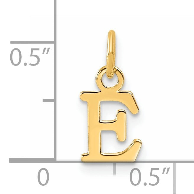 14ky Cutout Letter E Initial Pendant