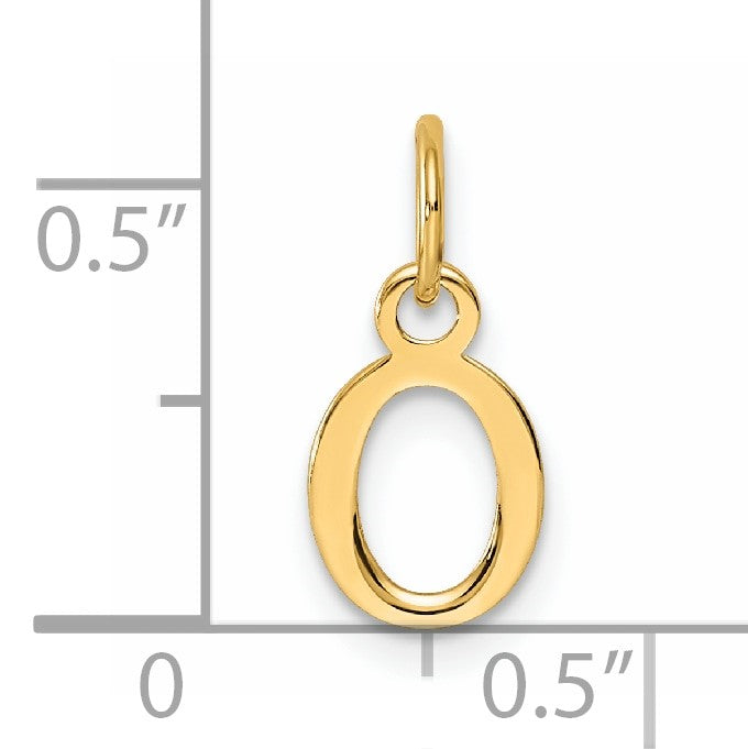 14ky Cutout Letter O Initial Pendant