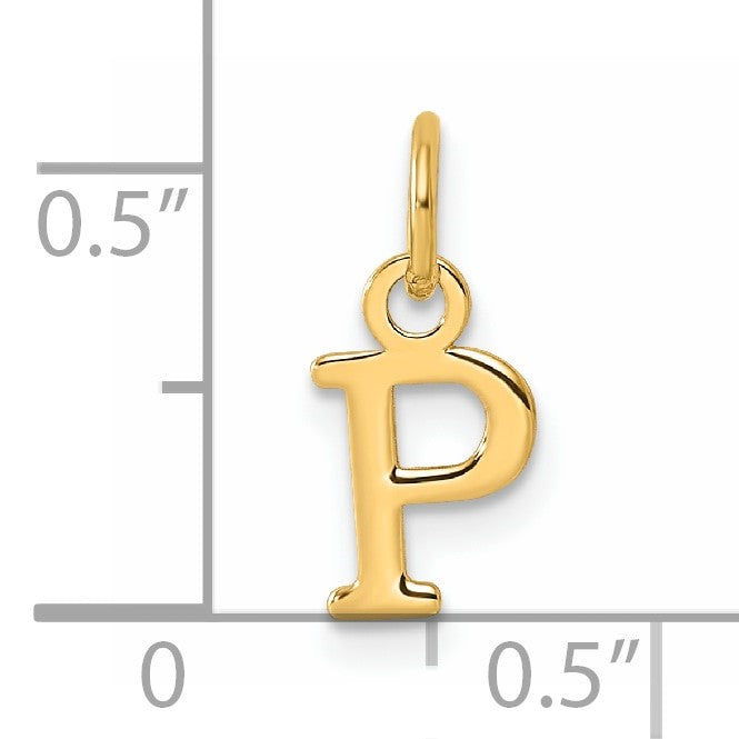 14ky Cutout Letter P Initial Pendant