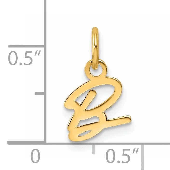 14K Uppercase Letter B Initial Charm