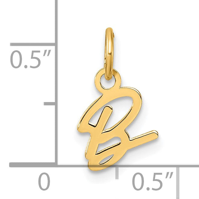 14K Uppercase Letter B Initial Charm