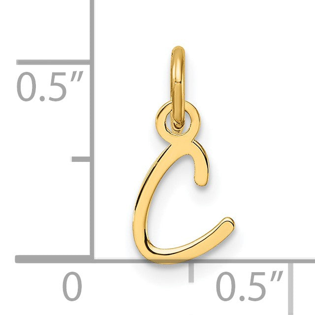 14K Uppercase Letter C Initial Charm