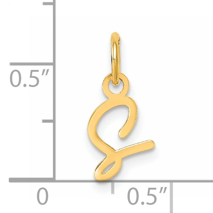 14K Uppercase Letter S Initial Charm