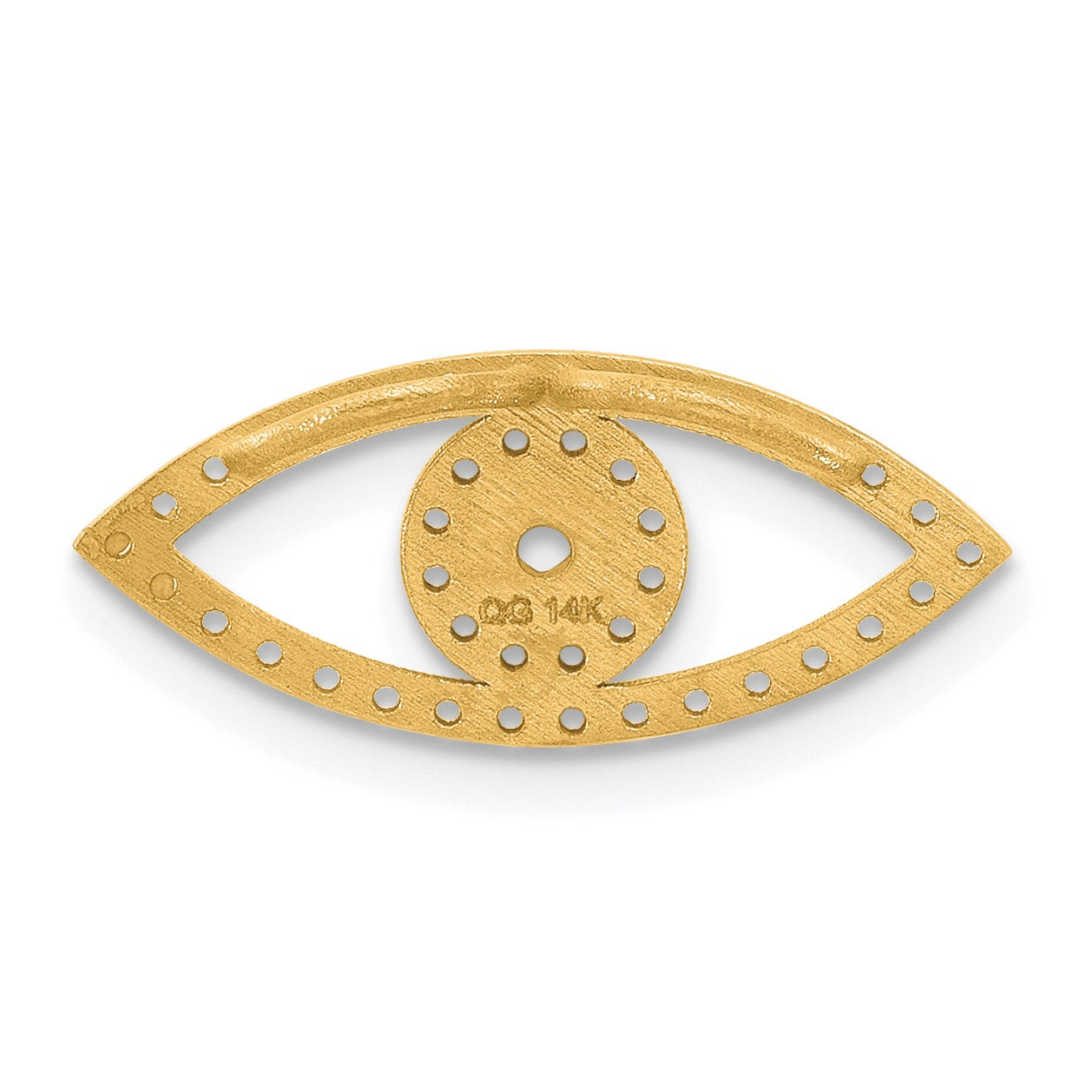 14k Small Evil Eye Chain Slide Mounting