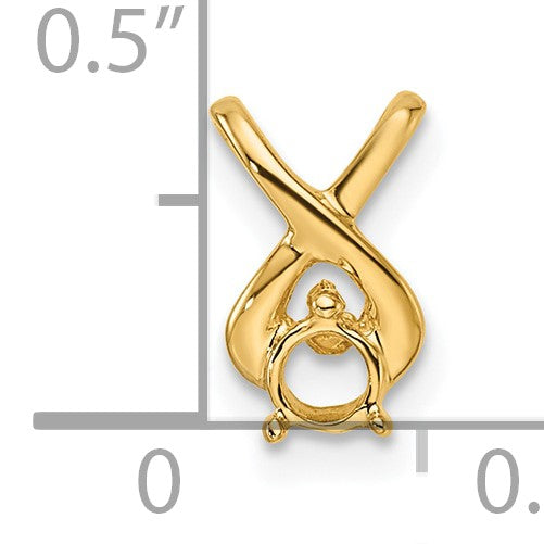 14k Holds 2.9mm Stone Chain Slide Mounting
