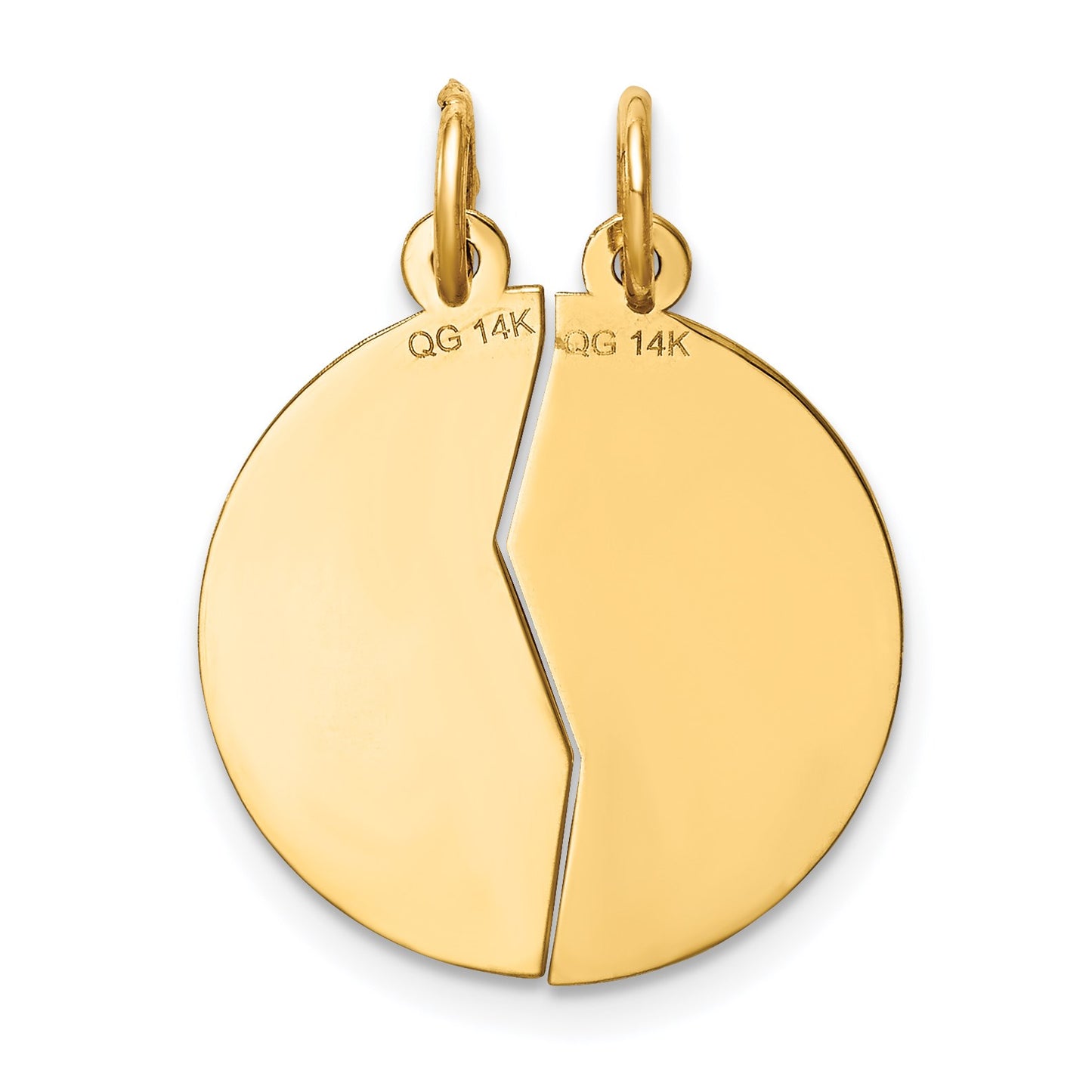 14K MIZPAH COIN 2-piece Round Charm