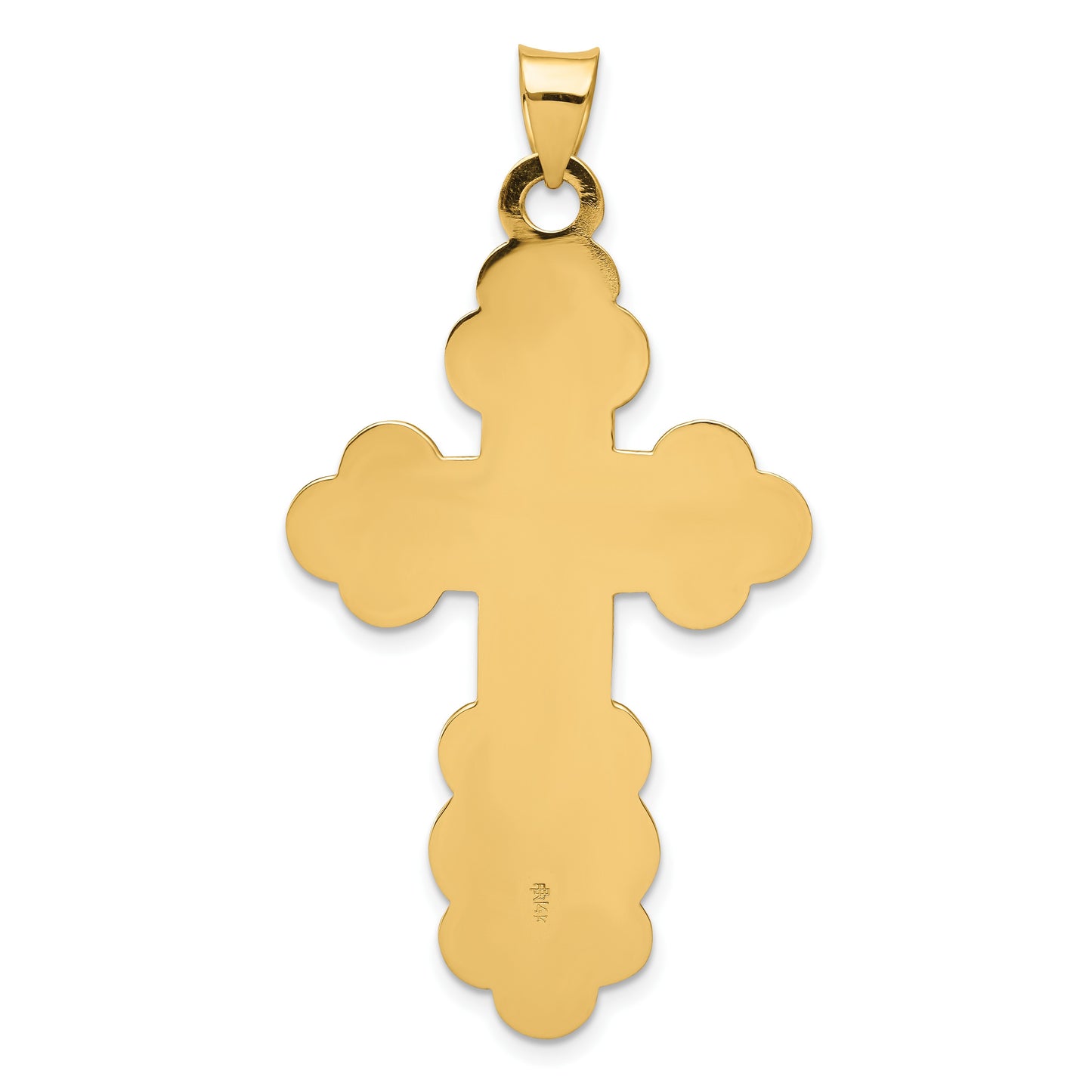 14k Large Eastern Orthodox Cross Pendant