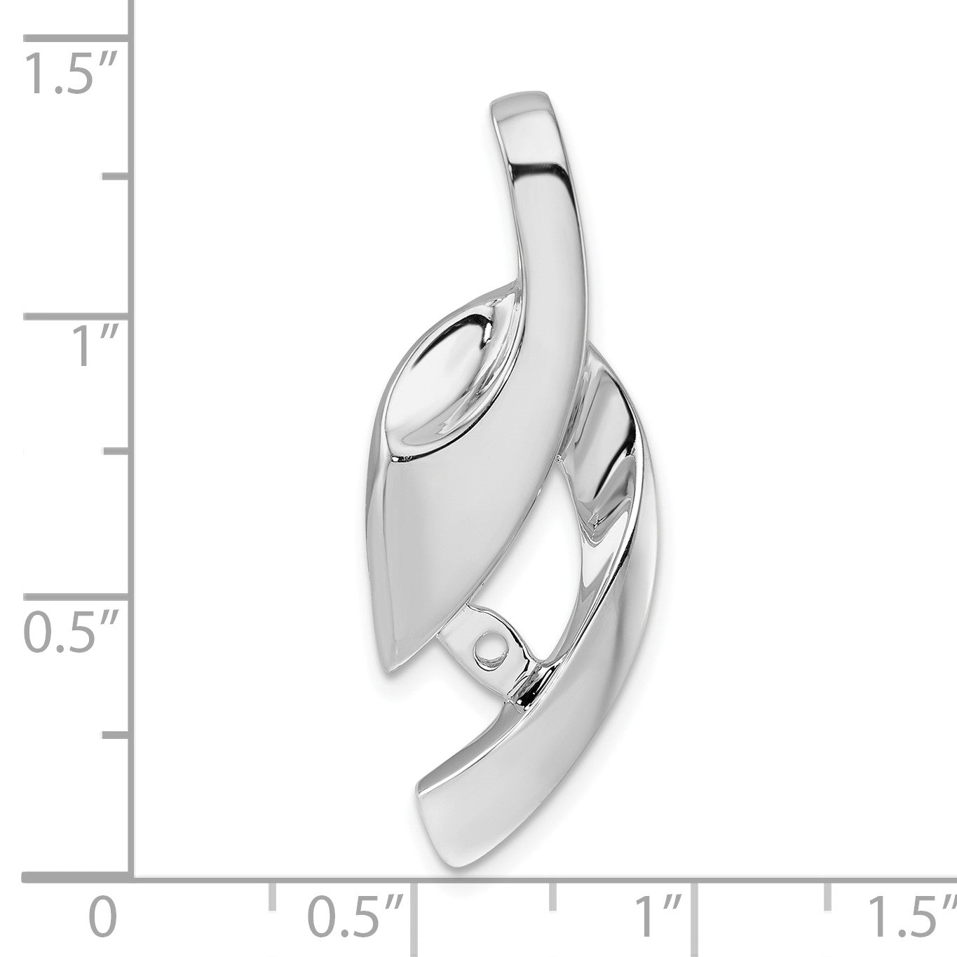 14k White Gold Fancy Peg-Set Diamond Slide Mounting Fits up to 4mm Regular/6mm Fancy or Reversible Omega