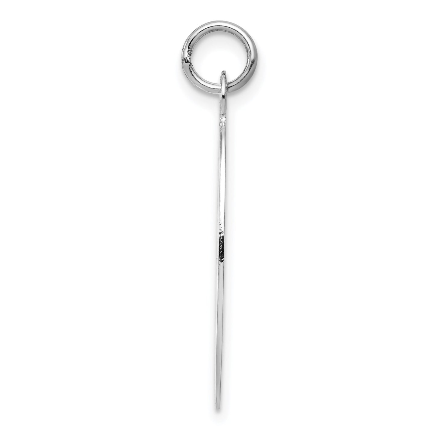 14k White Gold Plain 22x12.5mm .018 Gauge Elliptical Engravable Disc Charm