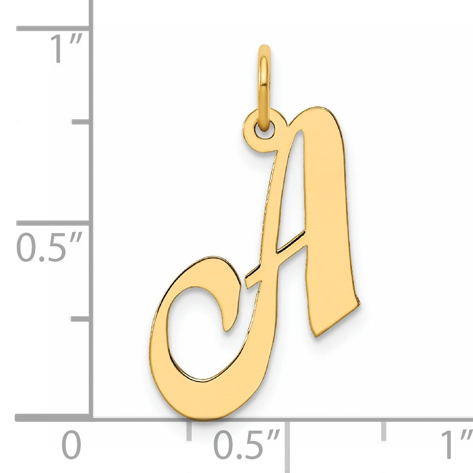 14K Medium Fancy Script Letter A Initial Charm