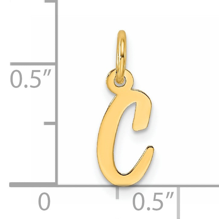 14k Small Script Letter C Initial Charm