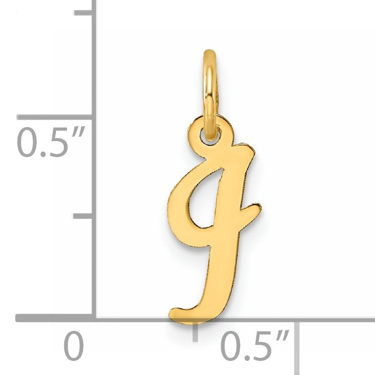 14k Small Script Letter I Initial Charm