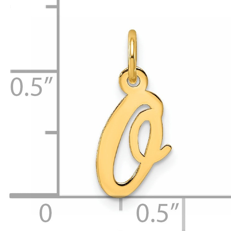 14k Small Script Letter O Initial Charm