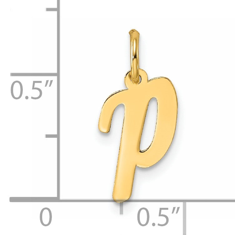14k Small Script Letter P Initial Charm